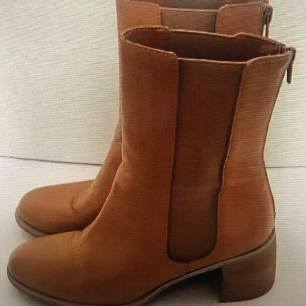 Tan Leather Ankle Boots